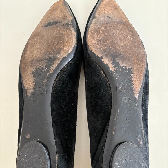 Marc Jacobs Black Velvet Ballet Flats Size 39.5 ⚫️ - Picture 3 of 6